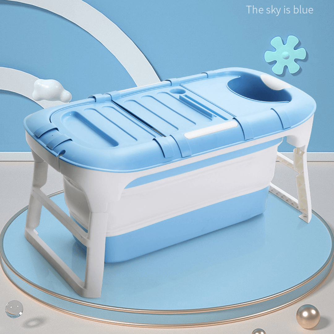 114X86X60Cm Folding Bathtub Bath Barrel Soaking Tub Large Capacity for Baby Child Adult Bathtub - MRSLM