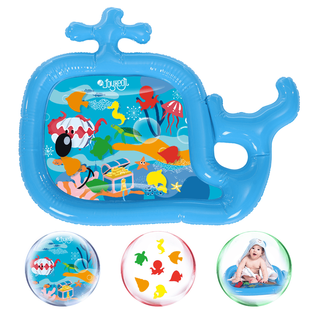 Baby Kids Water Play Mat Infant Tummy Time Fun Activity Play Center Activity Game Gift for 3-9 Months Baby - MRSLM