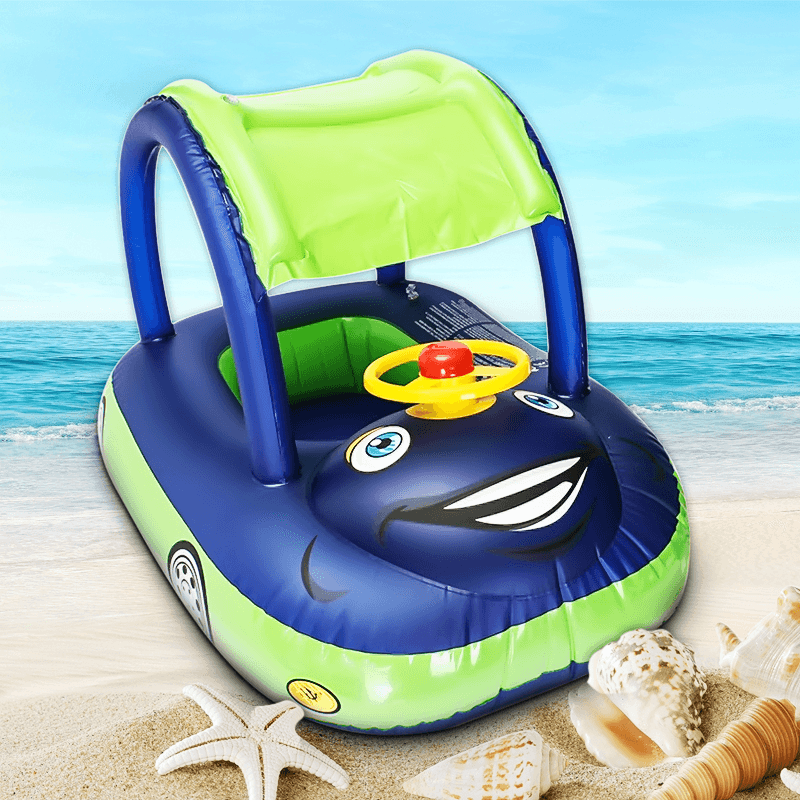 Toddler Kids Inflatable Floating Boat Baby Pool Float Swim Float Boat Summer Toys Fun for Outdoor Swimming Poolplay - MRSLM