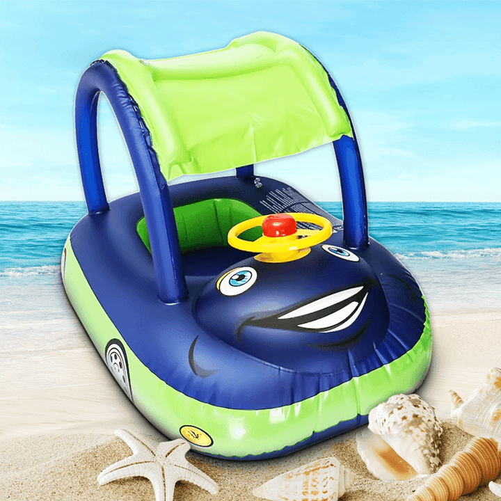 Toddler Kids Inflatable Floating Boat Baby Pool Float Swim Float Boat Summer Toys Fun for Outdoor Swimming Poolplay - MRSLM