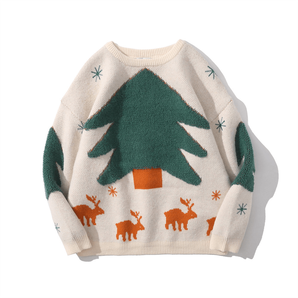 Christmas Tree Jacquard Sweater Men - MRSLM