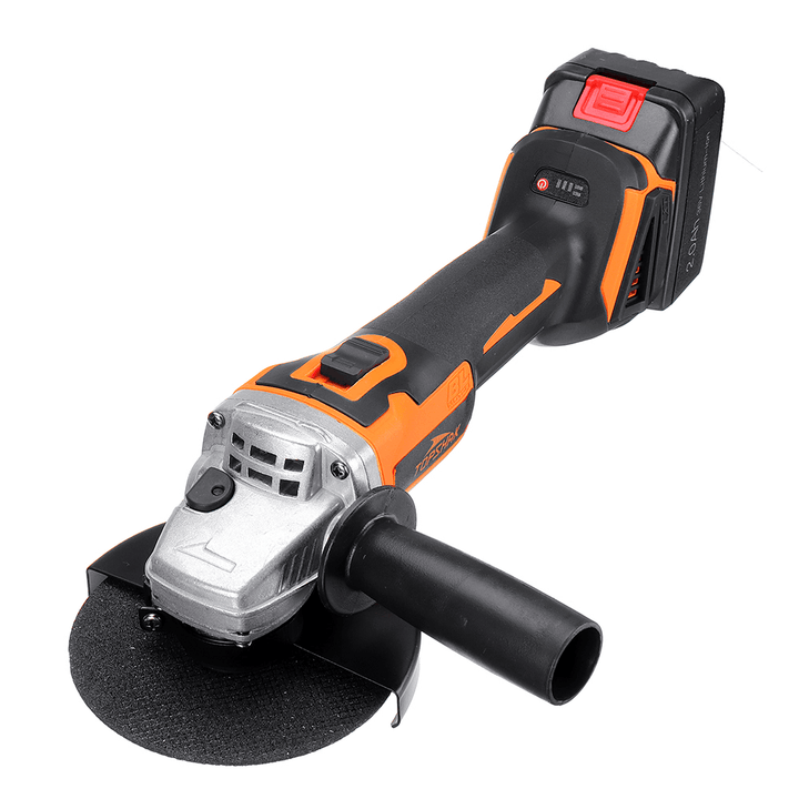 Topshak TS-AG2 1600W Brushless Cordless Angle Grinder 125Mm Electric Angle Grinder Cutter High Power with 2 Batteries for Cutting Polishing Grinding Also Adapted to Makita Battery - MRSLM