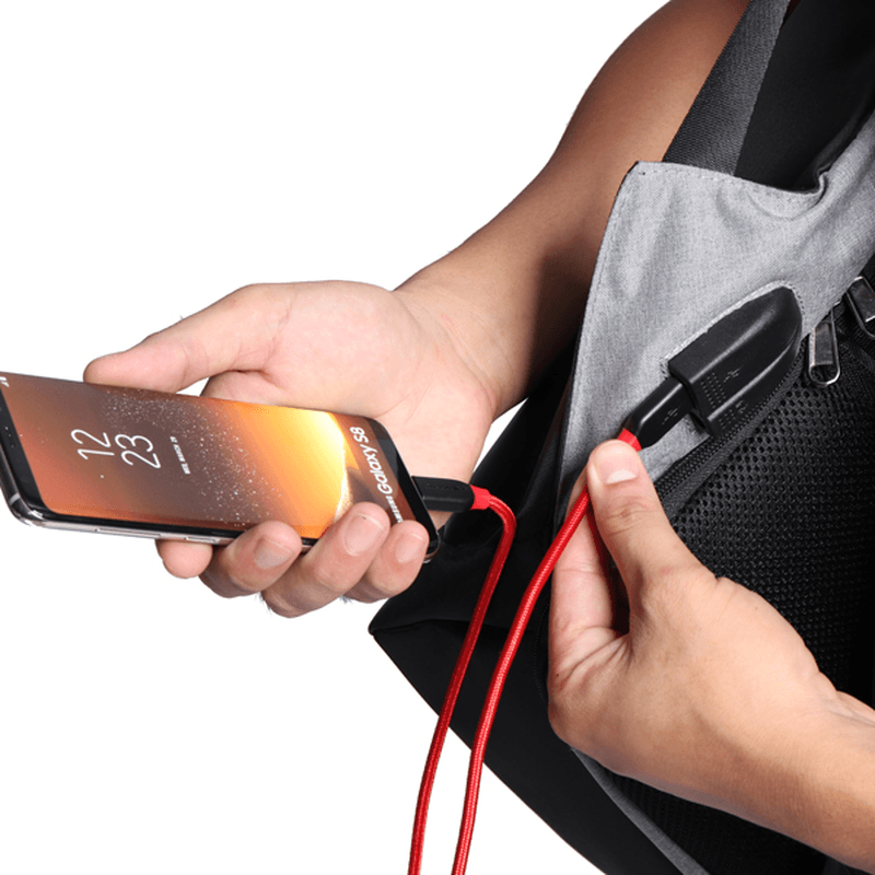 Ekphero® Men anti Theft Backpack Waterproof Travel Bag with USB Charging Port & Audio Port - MRSLM