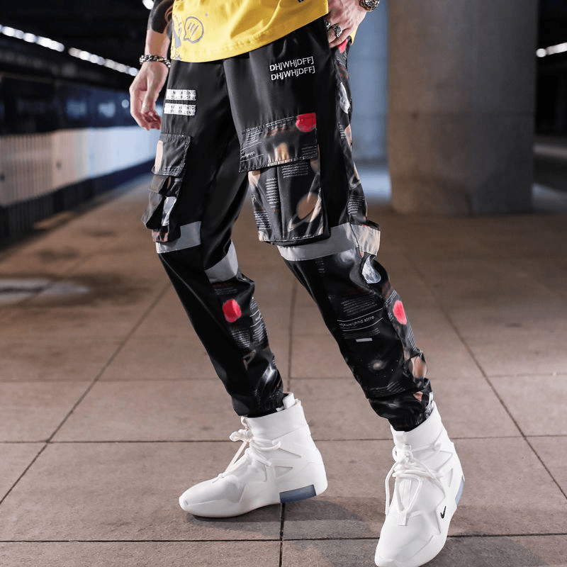 Overalls Men'S Spring and Summer Korean Style Cropped Trousers Trend Function Wind - MRSLM