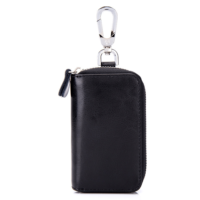 Men Women Genuine Leather Car Key Case Key Holder Waist Bag - MRSLM