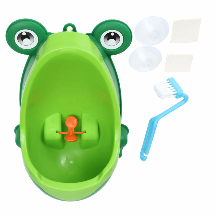 Lovely Frog Brush Cleaning Children Potty Toilet Training Kids Urinal Kid Boy Pee Removable Bathroom - MRSLM