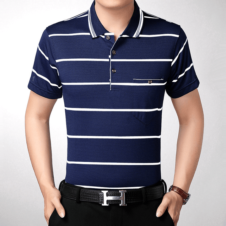 Striped Loose Golf Shirts - MRSLM