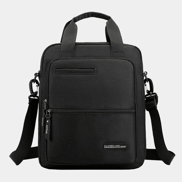 Men Oxford Cloth Large Capacity Waterproof Multi-Carry Multi-Purpose 13 Inch Laptop Bag Briefcase Shoulder Bag Crossbody Bag - MRSLM