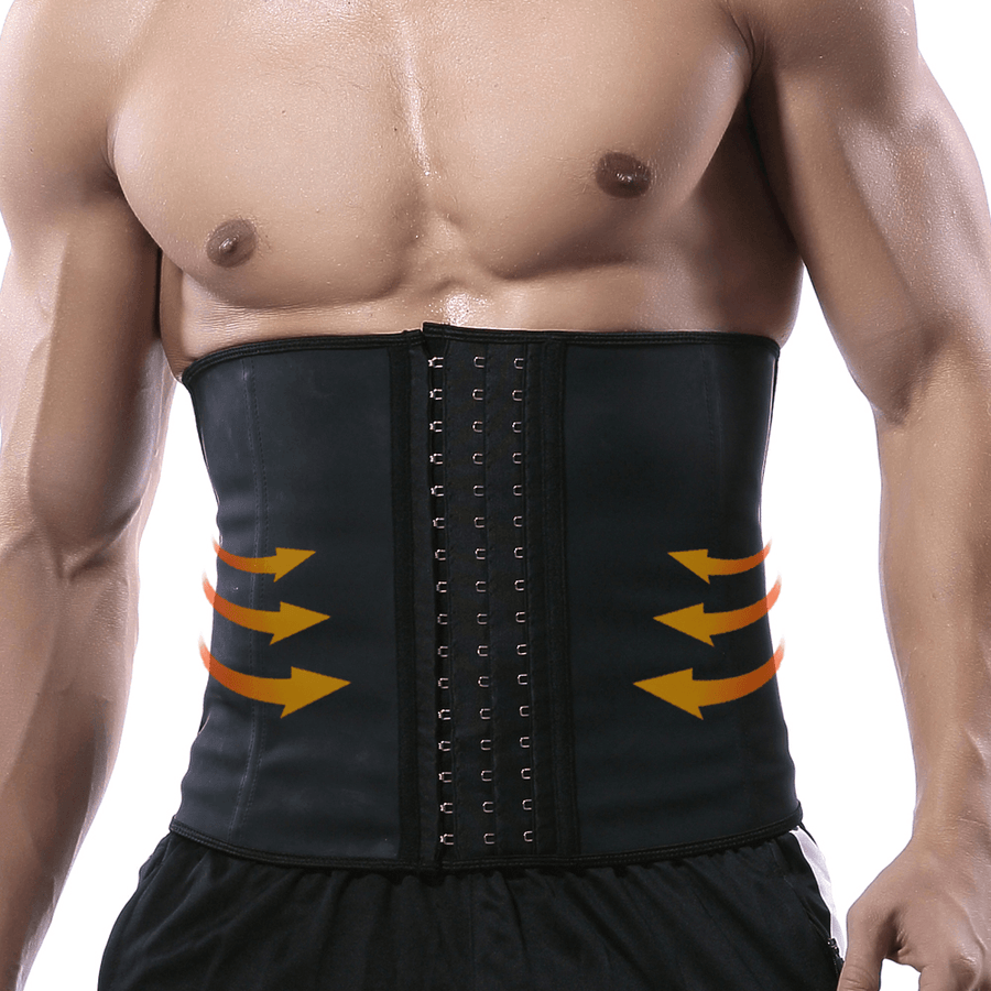 Men plus Size Adjustable Waist Support Strap High Elasticity Tummy Tuck Waist Belt Waistband Body Shapewear Sports Fitness - MRSLM