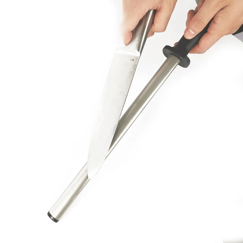Home Kitchen Diamond Ceramic Knife Sharpener Rod Steel Sharpener Stone Tool - MRSLM