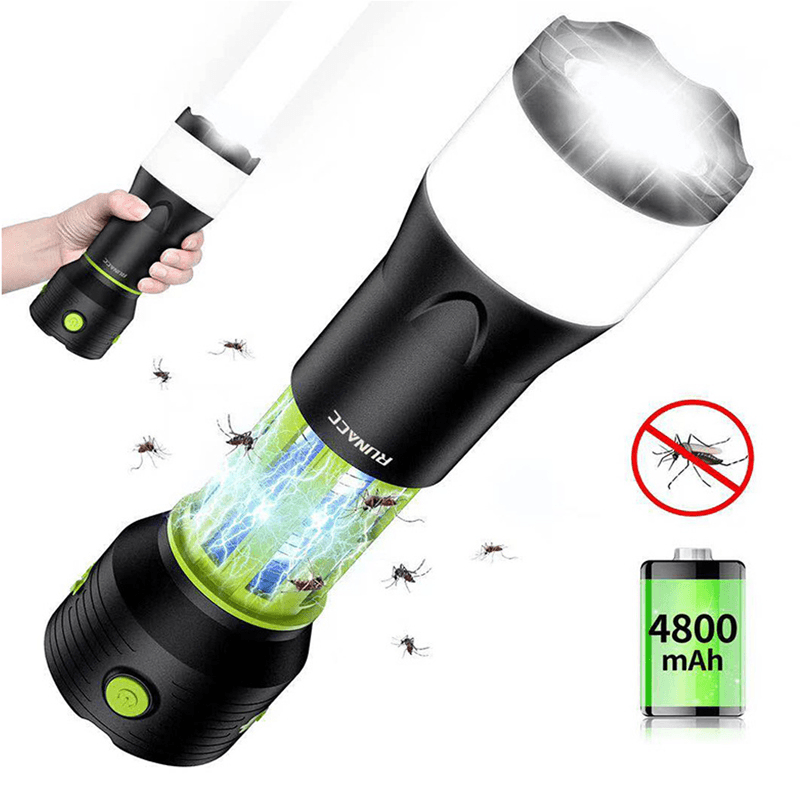 4800Mah 5W Camping Light Multifunctional IPX5 Waterproof Flashlight Mosquito Killer Light with Emergency Power Bank Function - MRSLM