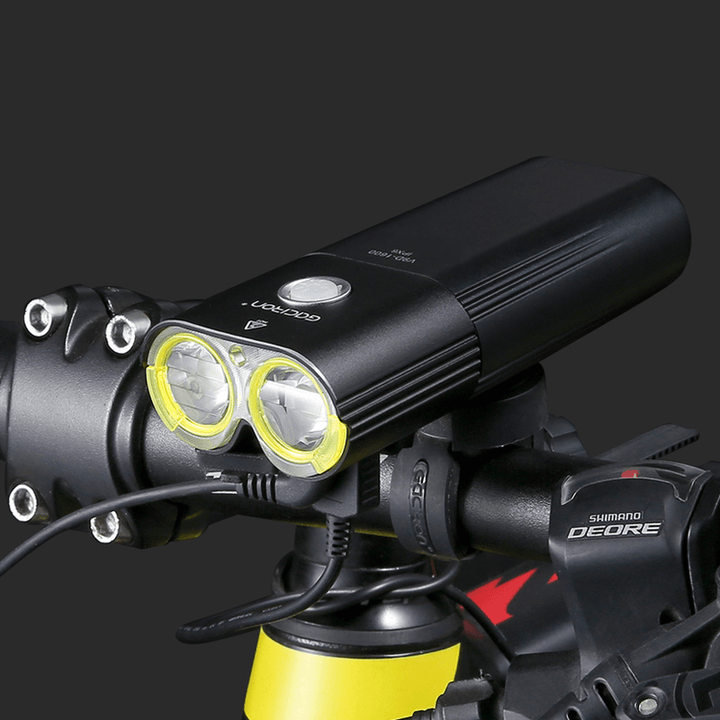 GACIRON 1600 LM Bike Front Headlight Cycling Bicycle Rechargeable Flashlight IPX6 Waterproof 5000Mah Power Bank Bike Accessories - MRSLM