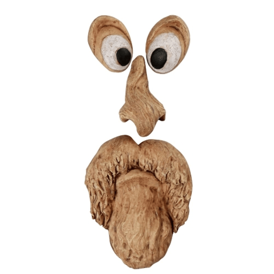 Bark Ghost Face Facial Features Decoration Easter Outdoor Creative Props Funny Face Shaped Tree Monsters Ornaments Decor - MRSLM