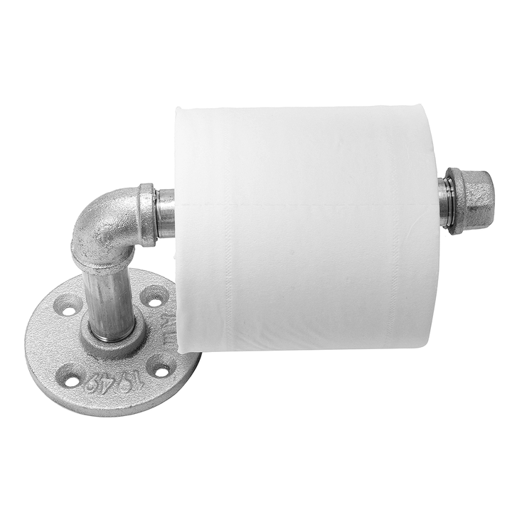 Industrial Steampunk Pipe Wall Toilet Roll Paper Napkin Towel Shelf Holder Storage - MRSLM