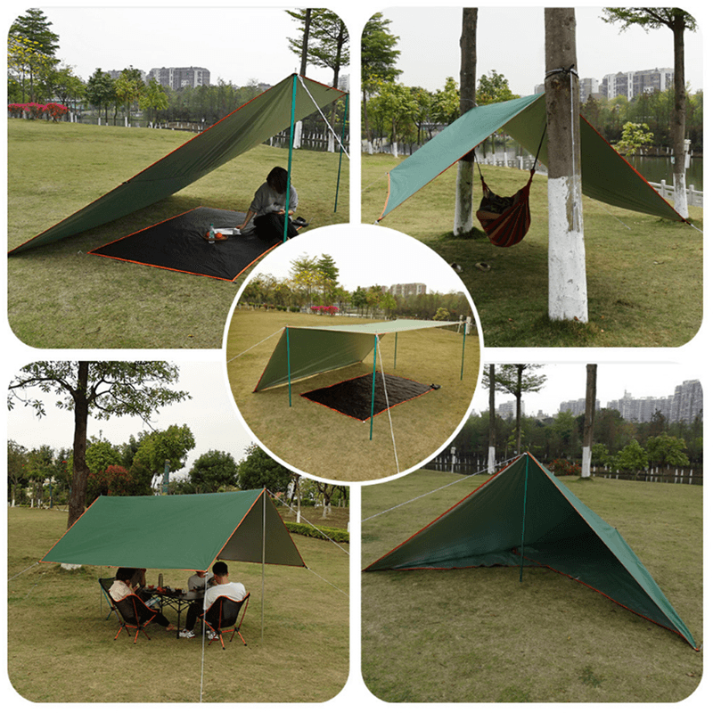 300*400Cm Top Lander Canopy Tent with Storage Bag Polyester Waterproof Sun Protection Portable Outdoor Camping Beach Canopy Awning - MRSLM