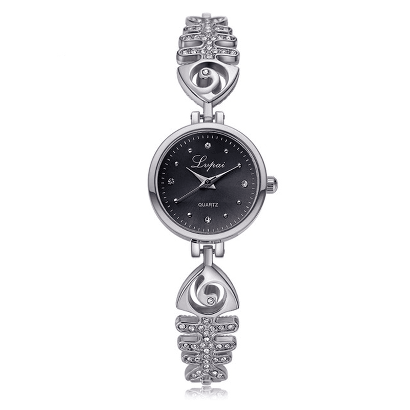 LVPAI P123 Diamond Dial Women Bracelet Watch Full Steel Small Dial Quartz Watches - MRSLM