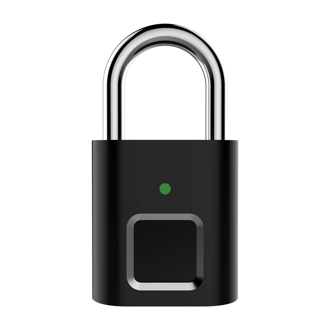 Anytek Smart Fingerprint Lock Security Keyless Padlock for Door Box Bag USB Charging - MRSLM