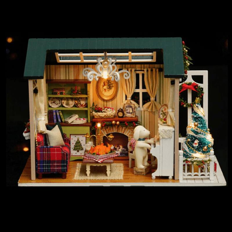 Cuteroom Z-009-A Dollhouse DIY Doll House Miniature Kit Collection Gift with Light - MRSLM