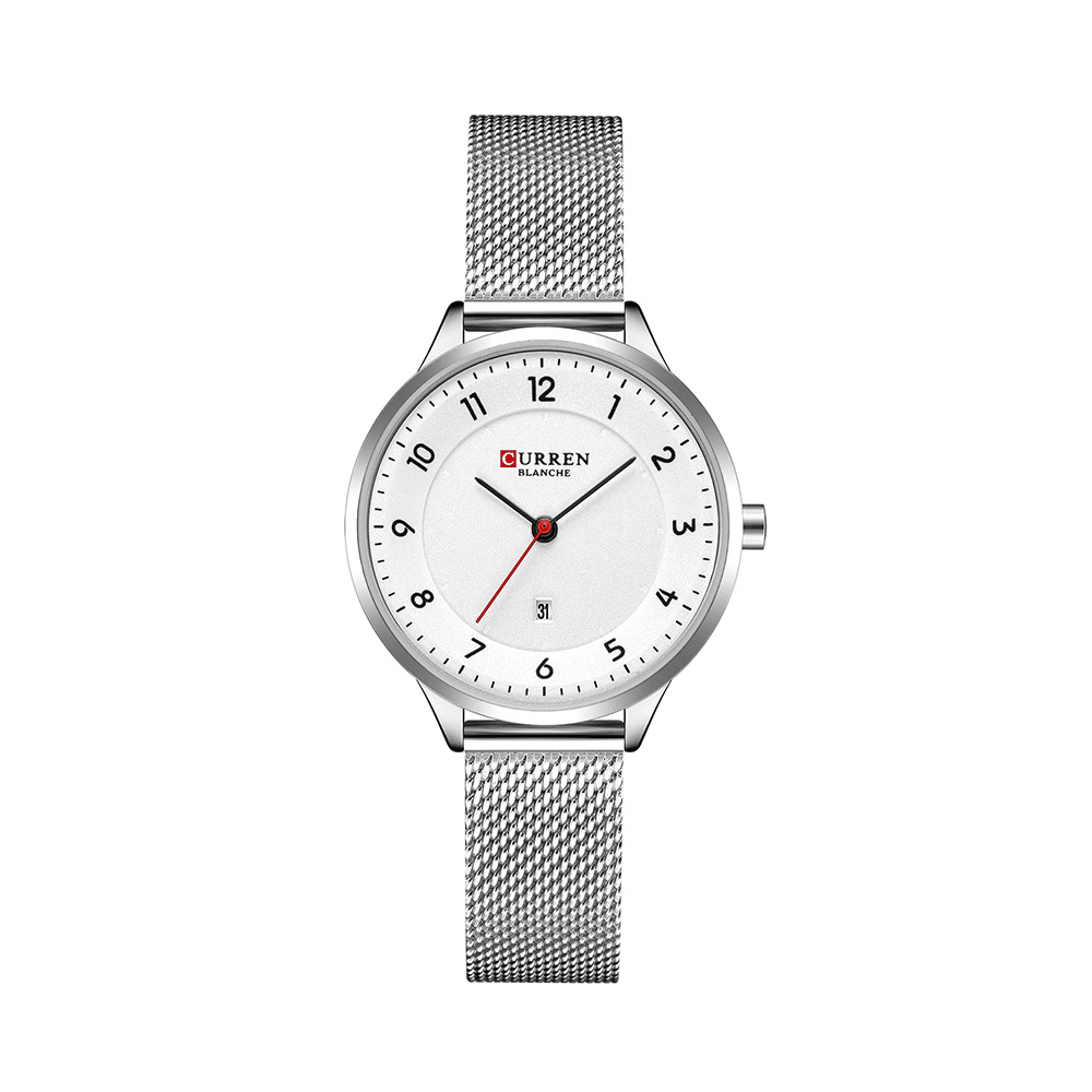 CURREN 9035 Date Display Simple Design Women Wrist Watch Full Steel Quartz Watch - MRSLM