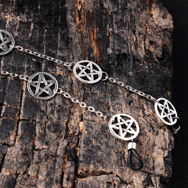 Alloy Moon Glasses Hanging Chain Cross Pentagram Sun Glasses Chain - MRSLM