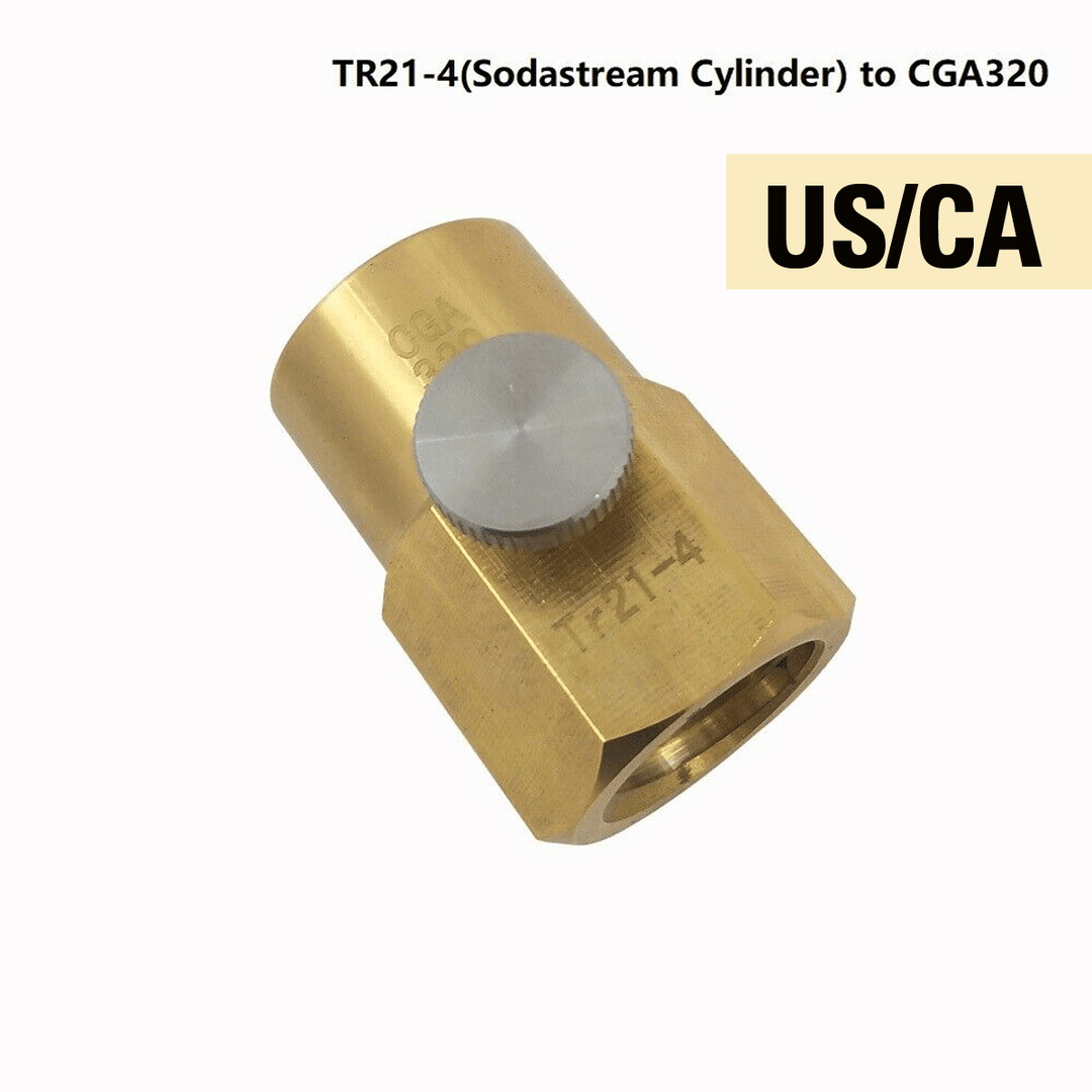 Sodastream Cylinder Refill Adapter + Bleed Valve + W21.8-14 /US CGA320 Connector - MRSLM