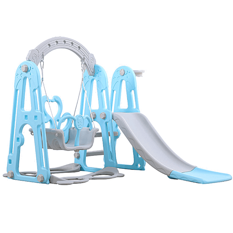 3 in 1 Climber Slide Play-Set Basketball Hoop Safety Play Toy Family Game Children Amusement Park Outdoor Indoor - MRSLM