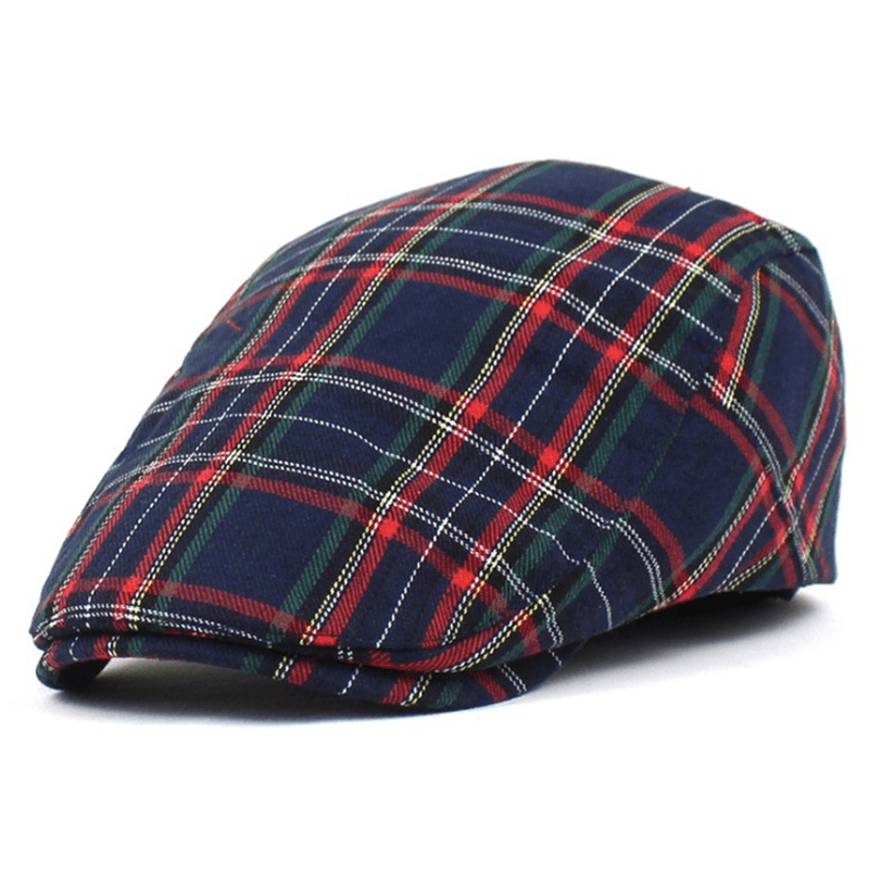 Women'S Art Contrast Plaid Painter Hat - MRSLM