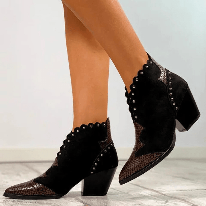 Women plus Size Suede Laciness Breathable Ankle Boots - MRSLM