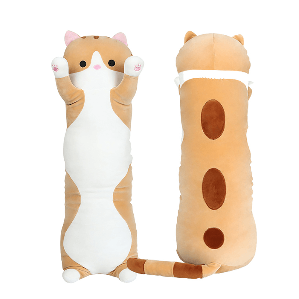 110/130Cm Cute Plush Cat Doll Soft Stuffed Pillow Doll Toy for Kids - MRSLM