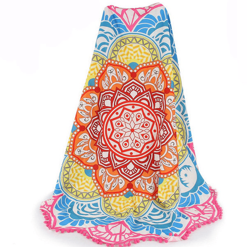 Honana WX-91 Bohemian Tapestry Totem Lotus Beach Towels Yoga Mat Camping Mattress Bikini Cover - MRSLM