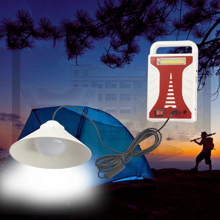 COB+14SMD LED Outdoor Camping Light Portable USB Solar Charging 3000Mah Battery Searchlight with Power Bank Function - MRSLM