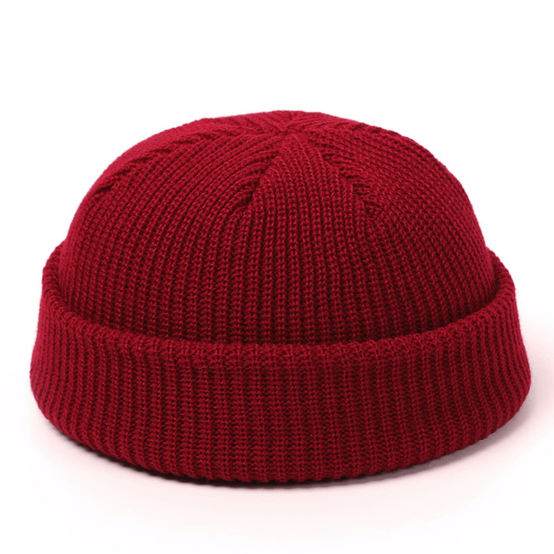 Knitted Hats for Women Skullcap Men Beanie Hat Winter Retro - MRSLM