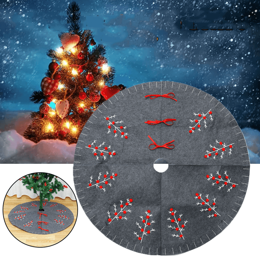 2020 Christmas Decor 120Cm New Year Xmas Tree Carpet Foot Cover Christmas Tree Skirt Aprons for Home Decoration - MRSLM