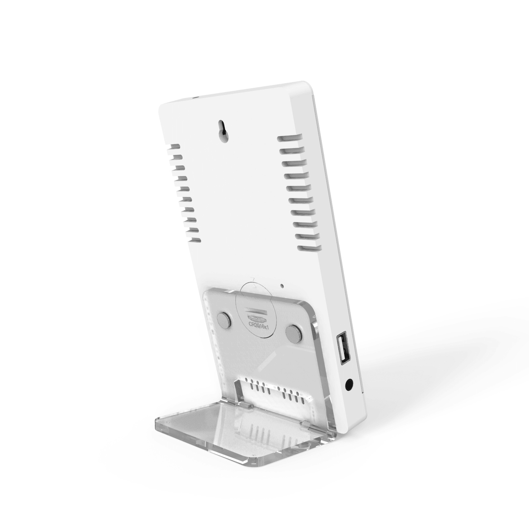 Smart Mirror LED Clock Decorative Phone Charger Alarm Clock 4-Level Brightness Digital Clock with Weather Temperature Display USB Port - MRSLM