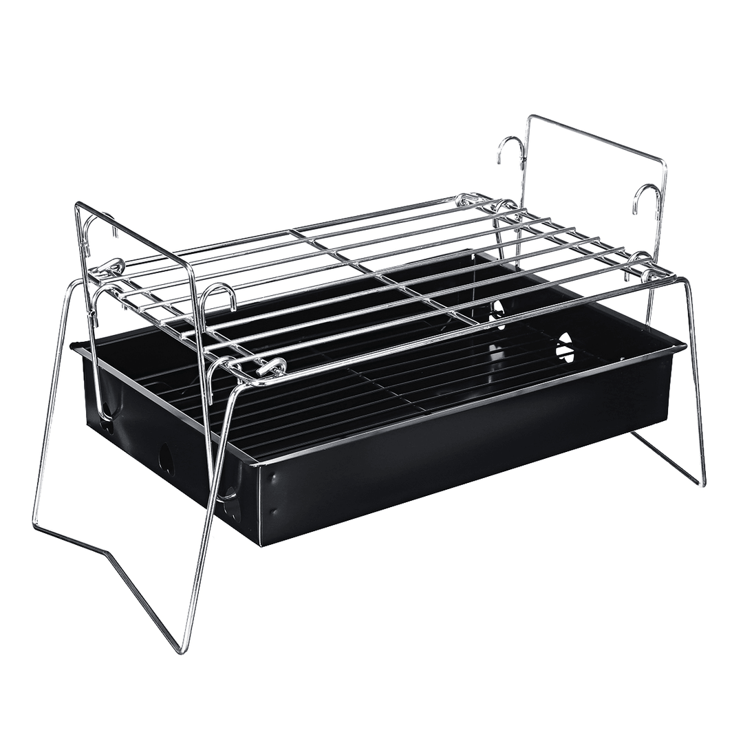 Fold Barbecue Charcoal Grill Stove Shish Kabob Stainless Steel BBQ Patio Camping - MRSLM