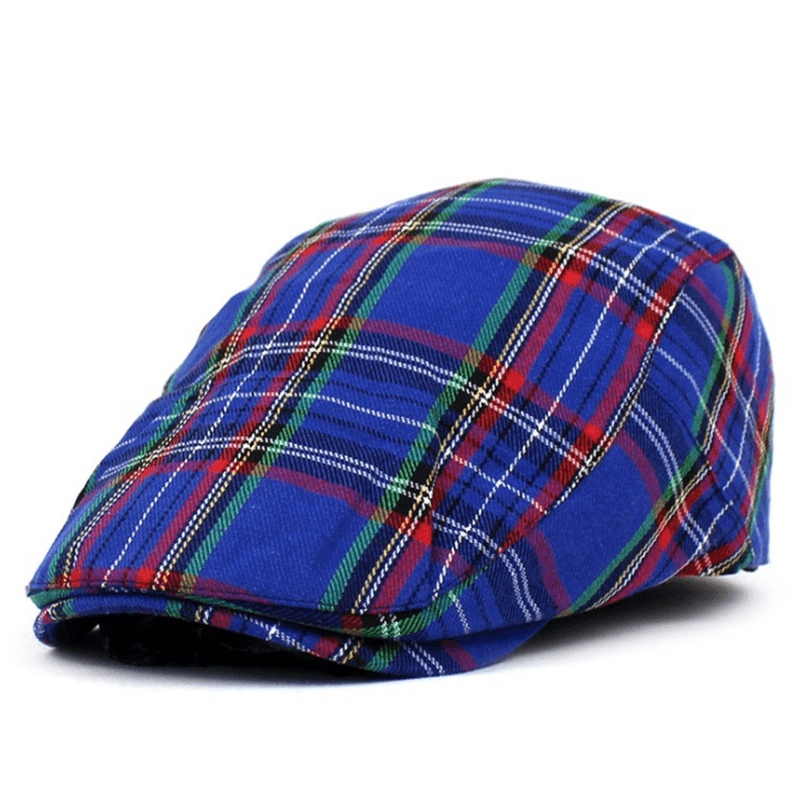 Women'S Art Contrast Plaid Painter Hat - MRSLM