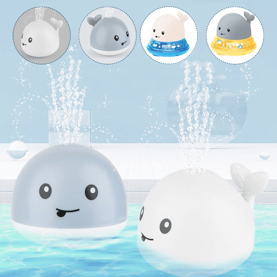 Small Night Light Infant Water Spray Ball Bathroom Baby Bath Toy Electric Induction for Children - MRSLM