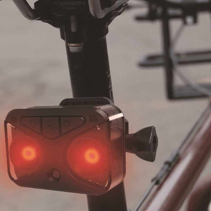 BIKIGHT 3Modes Light Built-In Battery Bicycle Tail Light Camera Record Waterproof Bicycle Warning Lighting - MRSLM