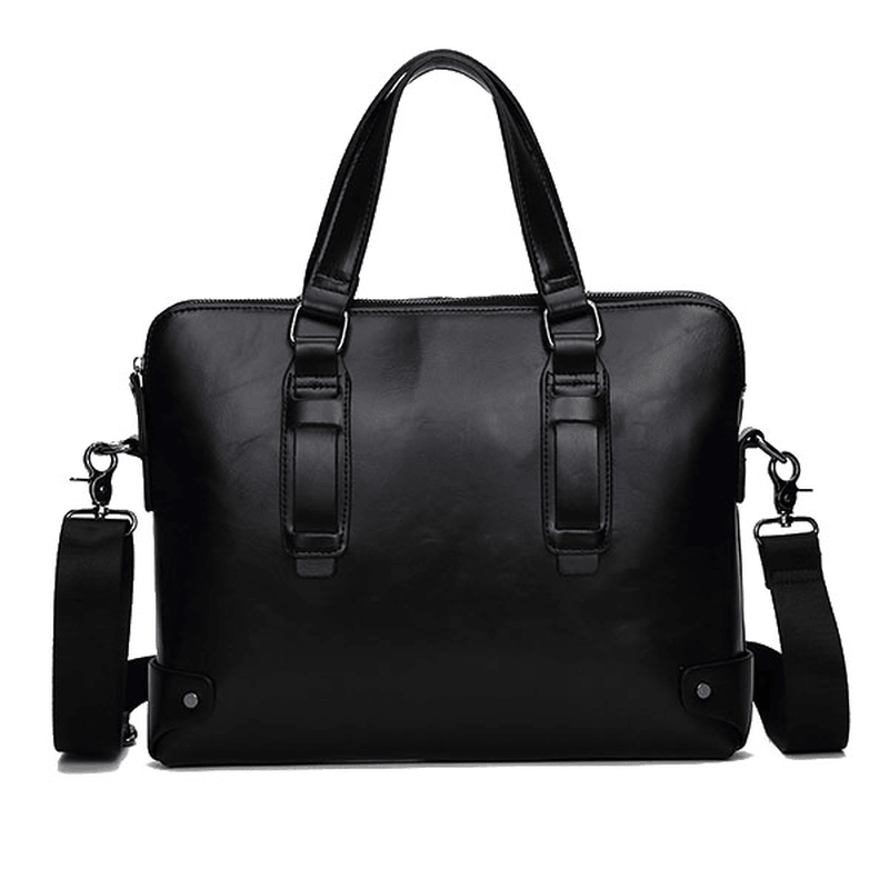 Vintage PU Leather Business Handbag Crossbody Shoulder Bag - MRSLM