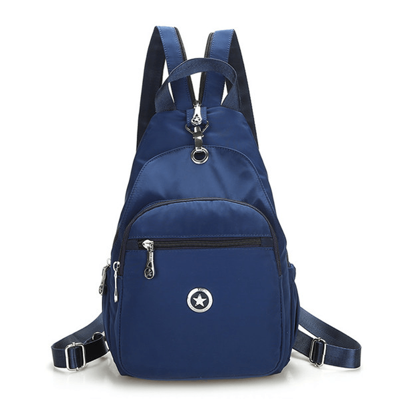 Women Nylon Light Chest Bags Outdoor Shoulder Bags Sports Backpack - MRSLM