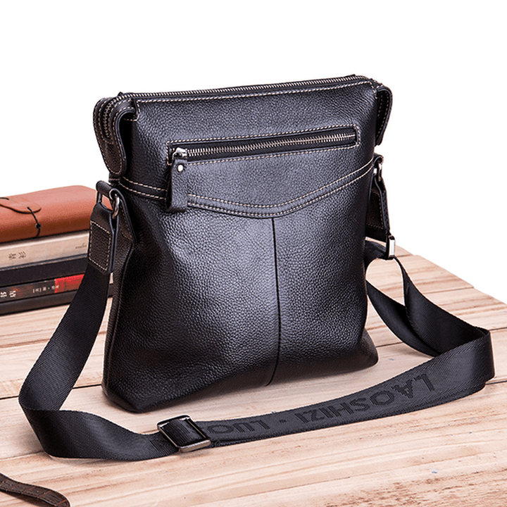 Vintage Genuine Leather Business Shoulder Bag - MRSLM