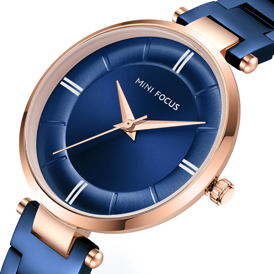 MINI FOCUS MF0235L Casual Design Stainless Steel Women Wristwatch Ladies Quartz Watch - MRSLM