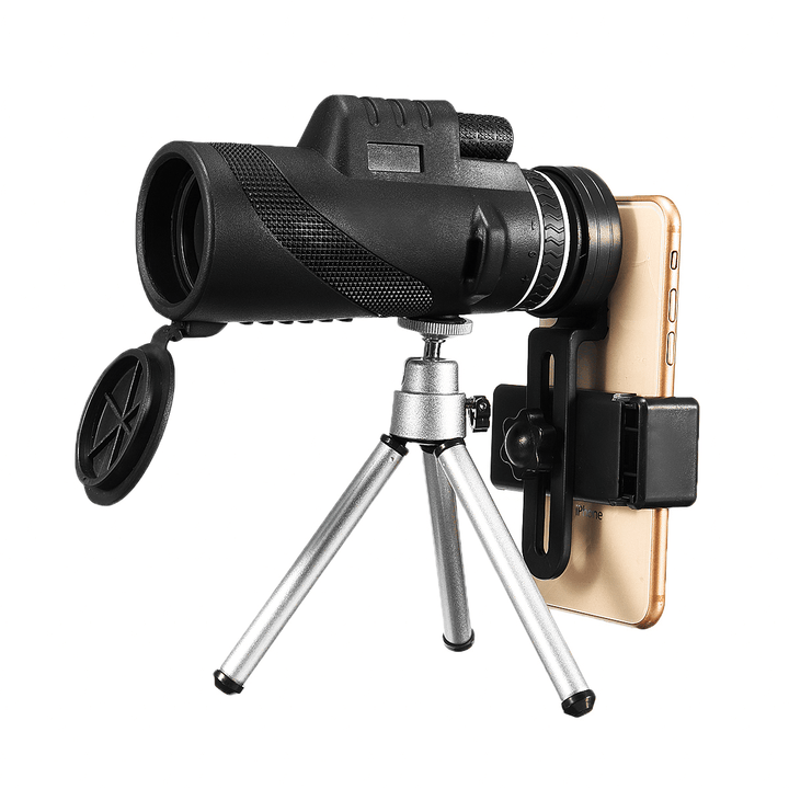 40X60 HD BAK4 Optical Lens Monocular Low Light Level Night Vision Waterproof Phone Telescope - MRSLM