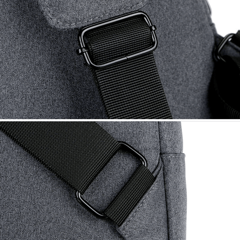 Men USB Charging Multi-Pocket Chest Bag Oxford Non-Slip Wear-Resistant Waterproof Casual Shoulder Bag Crossbody Bags - MRSLM