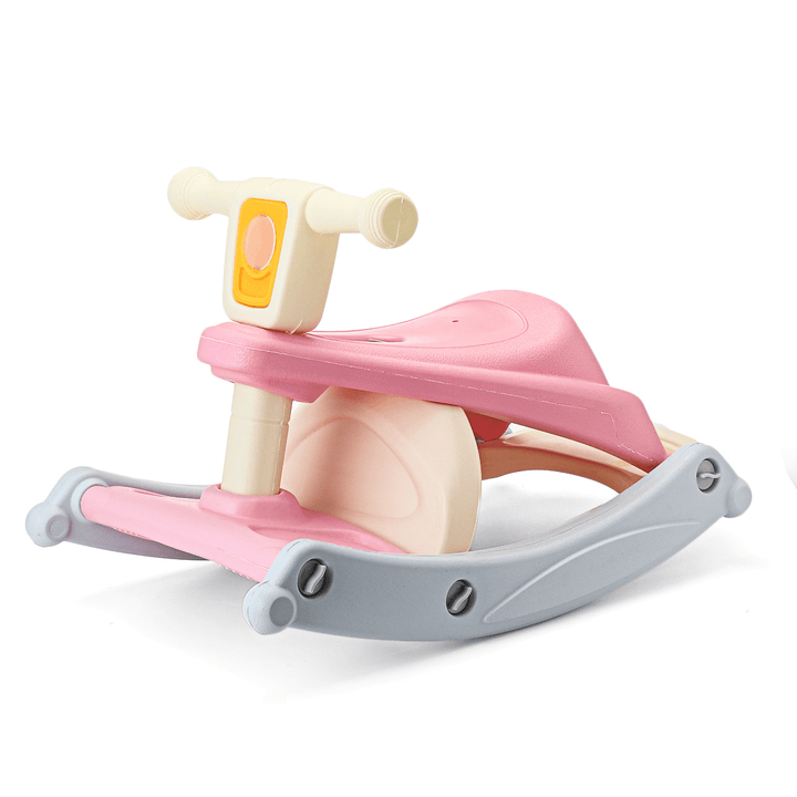 3-In-1 Baby Chair with Lights Music Multifunctional Rocking Chair Dining Chair Rocking Horse Stable Plastic Children'S Toys Gifts - MRSLM
