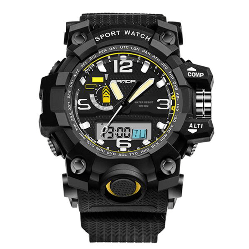 SANDA 732 Fashion LED Display Men Watch 30M Waterproof Sport Digital Watch - MRSLM