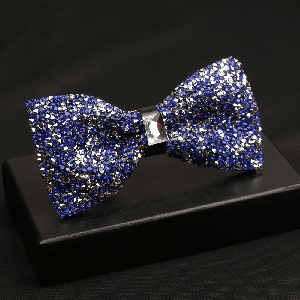 Fashionable Men'S Shiny Diamond Bow Tie - MRSLM