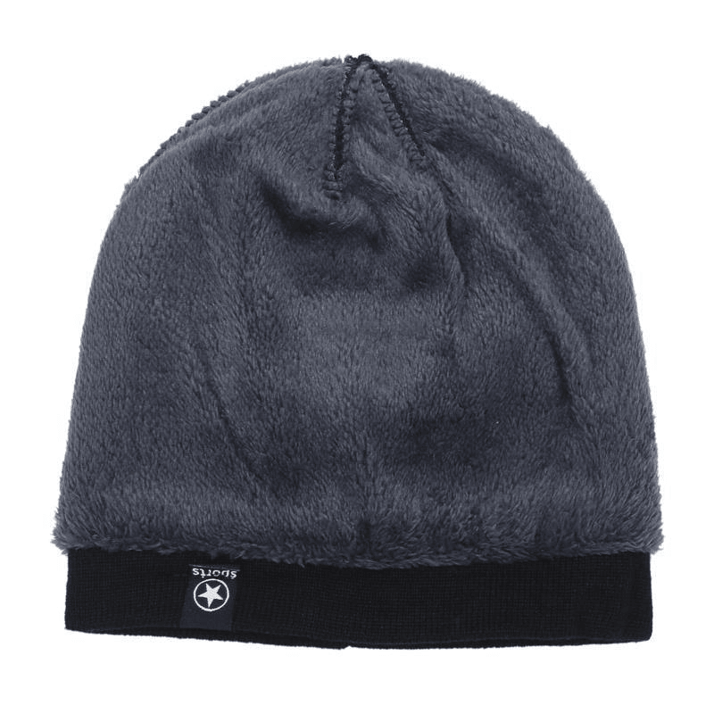 Men'S Plush Thick Woolen Warm Knitted Hat - MRSLM