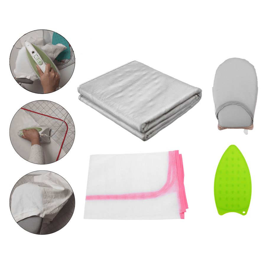 4PCS Portable Ironing Tablecloth Household Electric Iron Iron Protection Mat Useful Iron Protection Pad - MRSLM