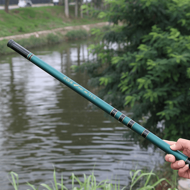 ZANLURE 2.7-7.2M Glass Fiber Stream Hand Fishing Pole Telescopic Spinning Fishing Rod Freshwater - MRSLM